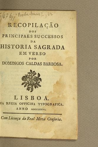 Recopilacão dos principaes successos da historia sagrada em verso