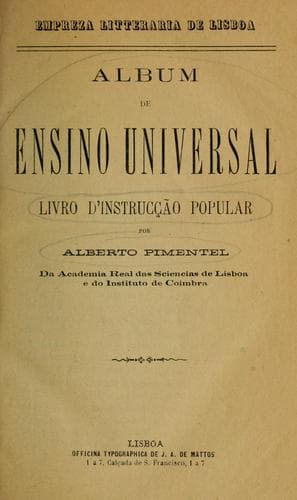 Album de ensino universal: livro d'instrucção popular