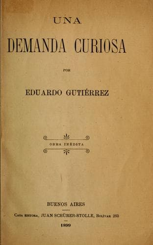 Una demanda curiosa: obra inedita