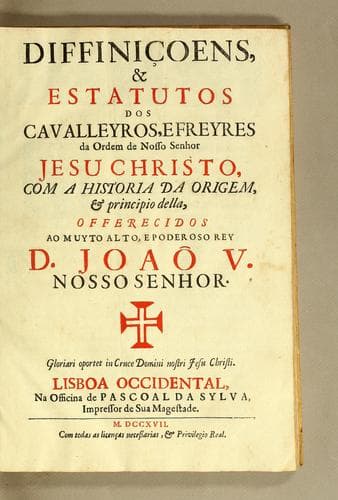 Diffinįcoens, & estatutos dos cavalleyros, e freyeres