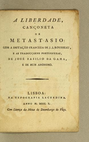 A Liberdade: cançoneta