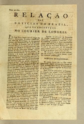 Relącão das noticias do Brazil, que se encontrão no Courier de Londres