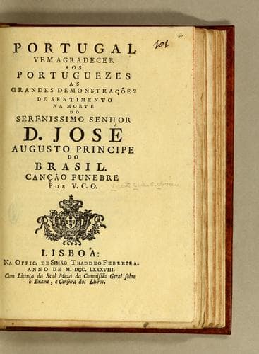 Portugal vem agradecer aos Portuguezes as grandes demonstrações de sentimento na morte do Serenissimo Senhor D. Jose Augusto Principe do Brazil