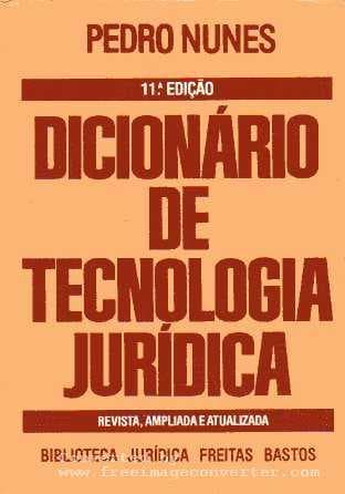 Dicionário de tecnologia jurídica