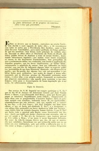 Entre os deveres que os homens, contrahem no estado social, he sem duvida o mais sagrado de todos elles: o de concorrerem com todos os meios que a Providencia lhes facultou, para o bem estar dos seus concidadãos, para maior perfeição do corpo politico, de que são membros; ..