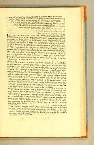 Como não ha nada que concorra tanto para se melhorar a administração da justiça, como fazerem-se publicas as sentenças que se occultão na obscuridade dos cartorios: D. Brisida da Silveira Camara Viegas pertende que o publico seja instruido da que no juizo da provedoria das Capellas desta corte deo contra a anunciante o desembargador José Paulo Figueiroa Nabuco de Araujo; e vem a ser o caso; ..