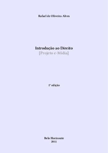 Introdução ao Direito: [Projeto e-mídia]
