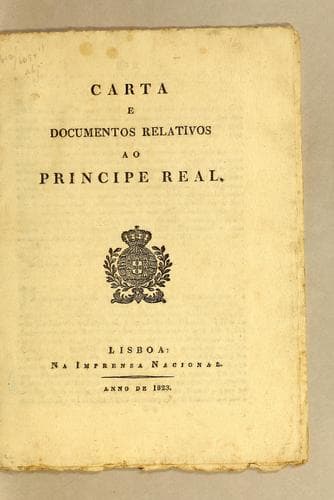 Carta e documentos relativos ao Principe Real