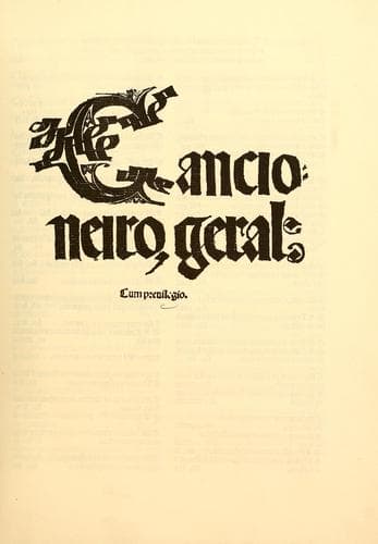 Cancioneiro geral: Cum preuilegio