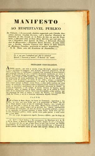 Manifesto ao respeitavel publico da violencia, e desmascarado absoluto supportado
