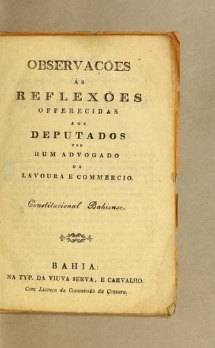 Observações às reflexões offerecidas aos deputados