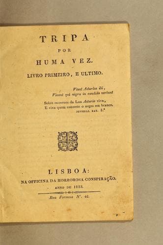 Tripa por huma vez: livro primeiro, e ultimo