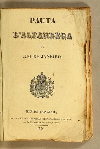 Pauta d'Alfandega do Rio de Janeiro