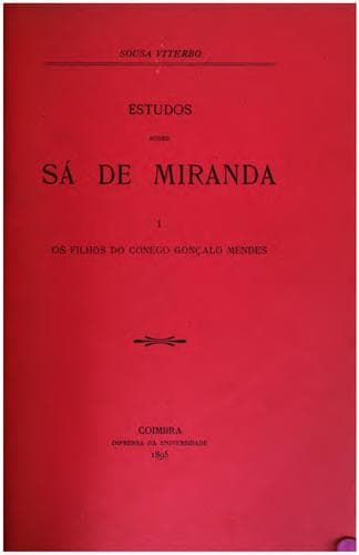 Estudos sobre Sá de Miranda ...