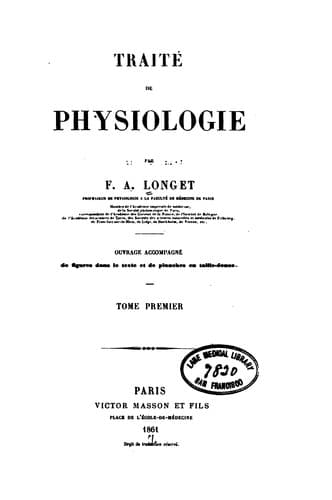 Traité de physiologie v. 1 pt. 1, 1861