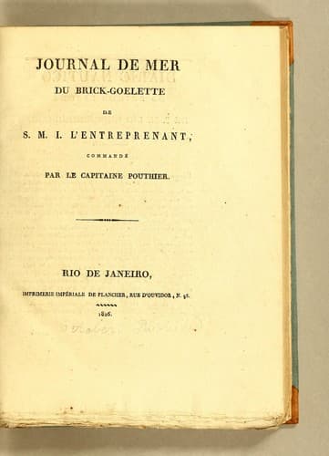 Journal de mer du brick-goelette de S. M. I. l'entreprenent