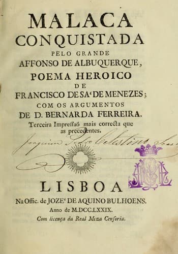 Malaca conquistada: poema heroico