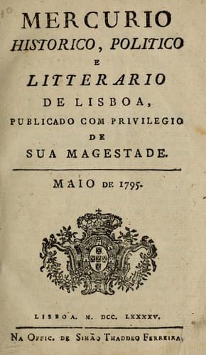 Mercurio historico, politico e litterario de Lisboa: maio de 1795.