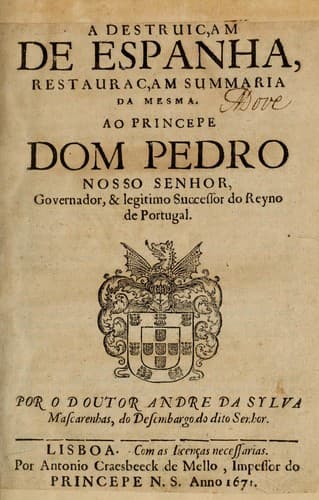 A destruiçam de Espanha, restauraçam summaria da mesma