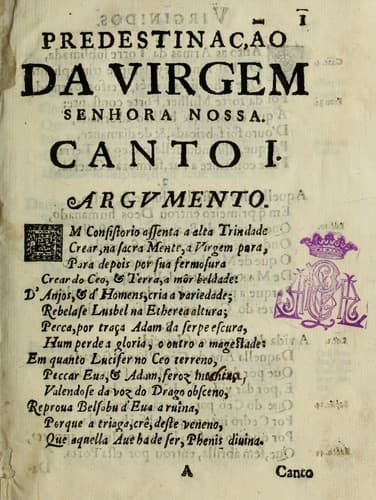 Virginidos: ou, Vida da Virgem Senhora Nossa : poema heroico ...