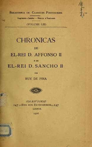 Chronicas de el-Rei D. Affonso II, e de el-Rei D. Sancho II