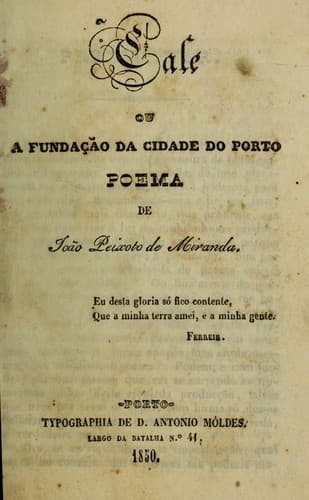 Cale: ou, A fundação da cidade do Porto