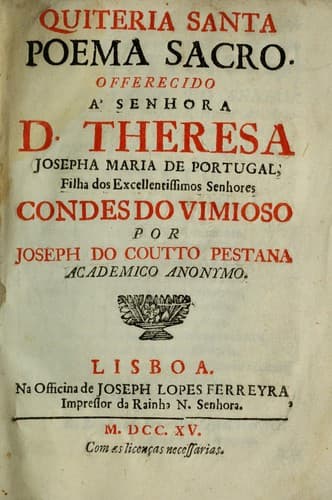 Quiteria Santa: poema sacro