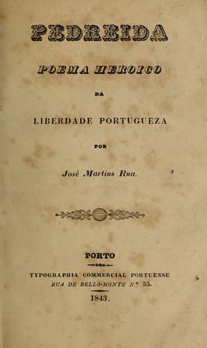 Pedreida: poema heróico da liberdade portugueza