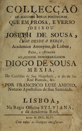 Collecçaõ de algumas obras posthumas