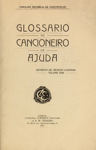 Glossario do Cancioneiro da Ajuda.