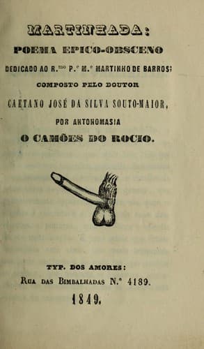 Martinhada: poema epico-obsceno, dedicado ao rmo. P.e M.e Martinho de Barros