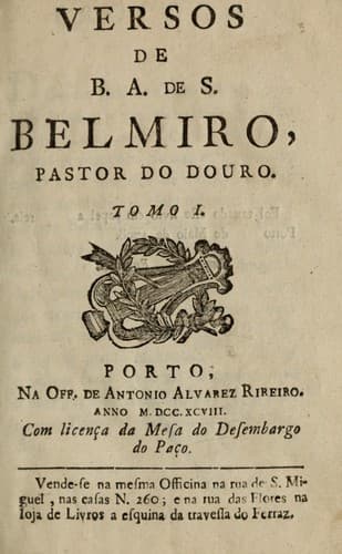 Versos de B.A. de S., Belmiro, Pastor do Douro.