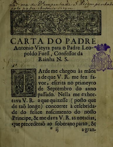 [Palavra de Deos empenhada, e desempenhada: empenhada no sermam das exequias da rainha n.s. Dona Maria Francisca Isabel de Saboya : desempanhada no sermam deacçam de graças pelo nascimento do principe D. Joaõ primogenito de SS. Magestade, que Deos guarde