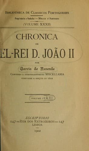 Chronica de el-rei D. João II