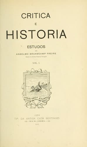 Critica e historia: estudos