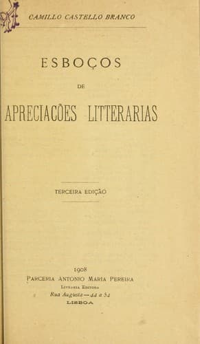 Esboços de apreciações litterárias