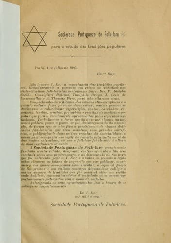 Inquerito promovido pela Sociedade Portugueza de Folk-lore para o estudo das tradições populares de nosso paiz,extinctas e existentes