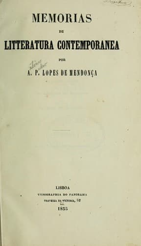 Memorias de literatura contemporanea