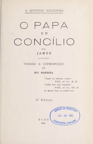 A questa o religiosa: o papa e o conci lio