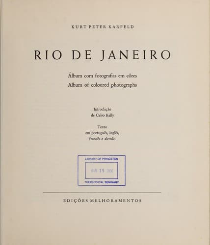 Rio de Janeiro: a lbum com fotografias em co res