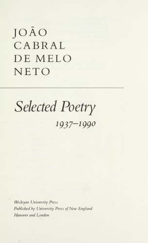 Selected poetry, 1937-1990