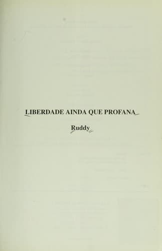 Liberdade ainda que profana