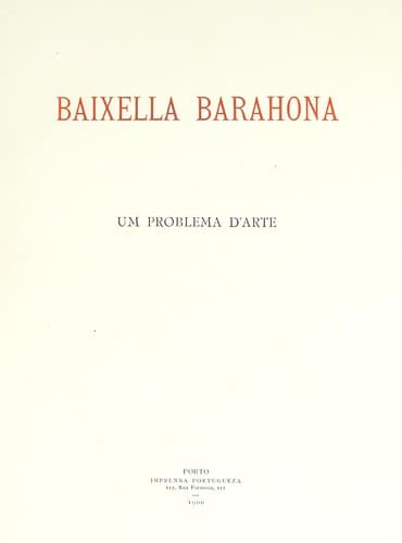 Baixella Barahona: um problema d'arte