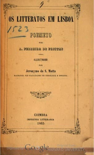 Os litteratos em Lisboa: poemeto
