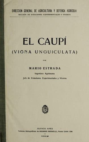 El caupi  (Vigna unguicultata)