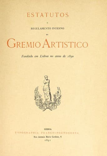 Estatutos e regulamento interno do Gremio Artistico