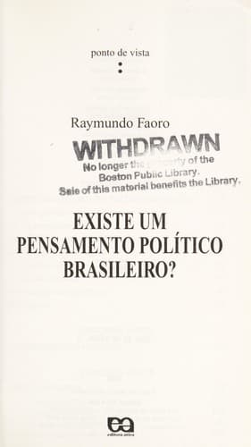 Existe um pensamento político brasileiro?