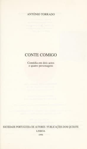 Conte comigo: comédia em dois actos e quatro personagens