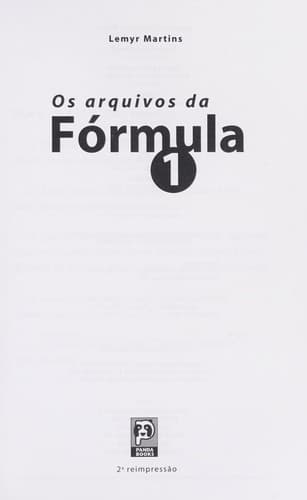 Os arquivos da fo rmula 1