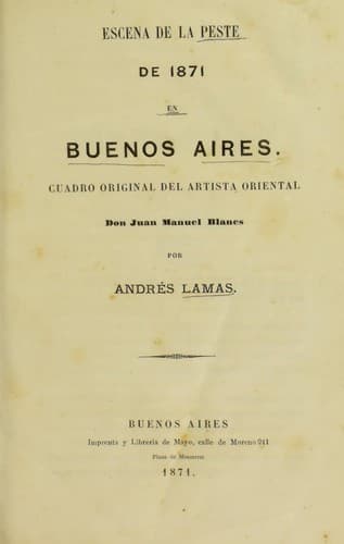 Escena de la peste de 1871 en Buenos Aires: cuadro original del artista oriental Don Juan Manuel Blanes